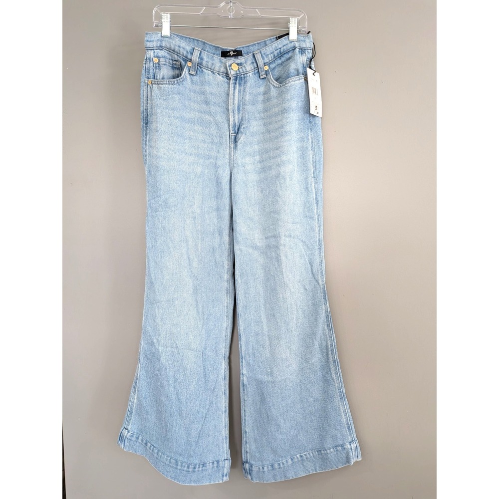 NEW‎ 7 for All Mankind Modern Dojo Light Wash Baggy Loose Wash Trouser Jeans